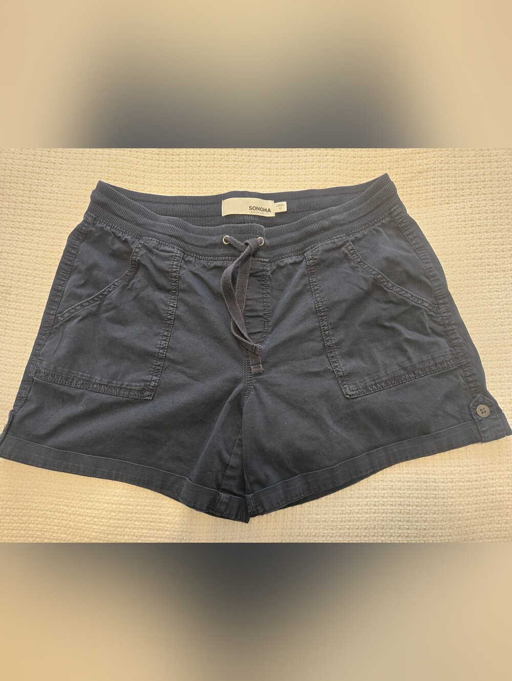 Sonoma Bundle Women’s Casual Shorts Trio - Red, Navy, Black - Size 12 - Picture 7 of 13